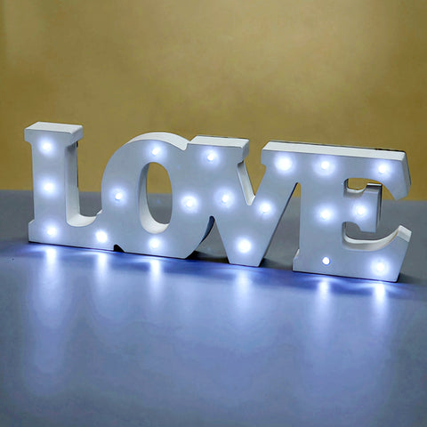 White LED Light Up LOVE Table Top Word Letters Sign Decoration
