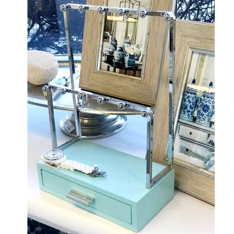 Tiffany Blue Jewellery Stand Holder with Drawer