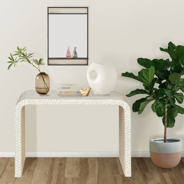 Pearlescent Mother of Pearl Console Table