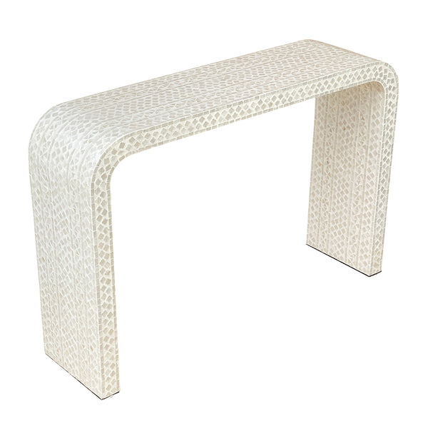 Pearlescent Mother of Pearl Console Table