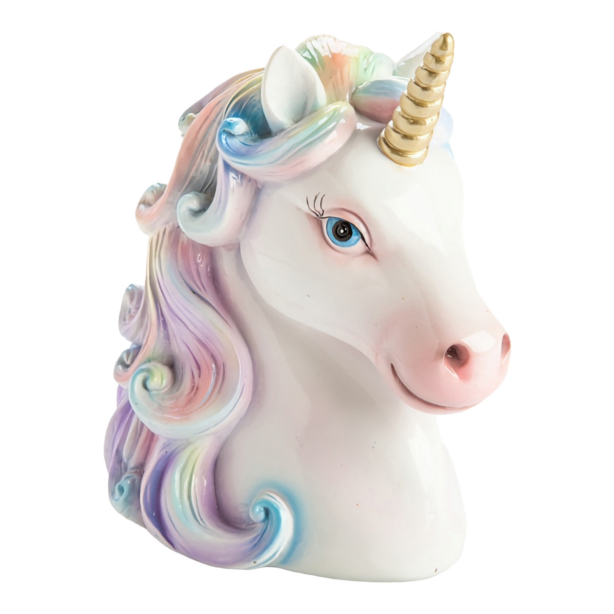 Pretty Ceramic Unicorn Head Money Box Palm Gifts