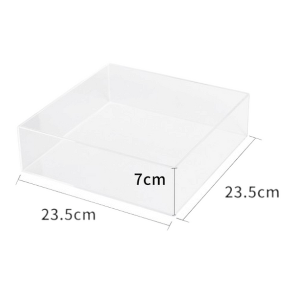 Plain Clear Square Acrylic Baby Christening Keepake Display Box- 23.5cm x 23.5cm