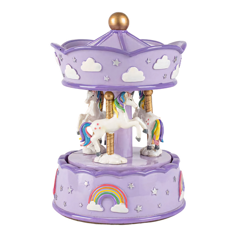 Rotating Magical unicorn Purple Musical Merry-Go-Round Carousel Children's Rotating Musical Merry Go Round Carousel Baby Kids girls Gift