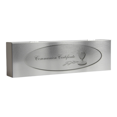 Silver Communion Certificate Holder