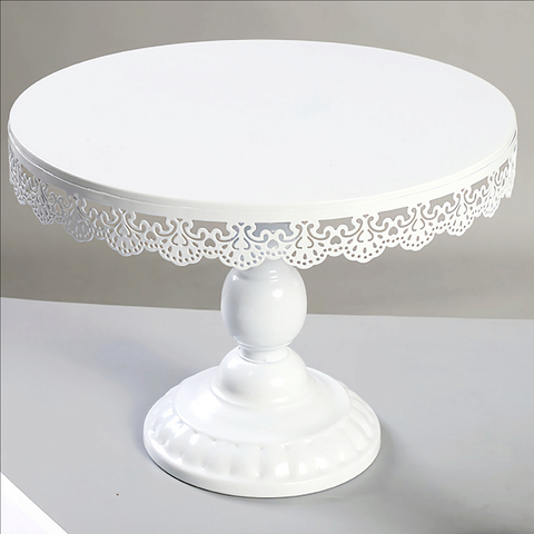 White Moroccan Lace Style Cake Stand White Metal Moroccan Style Cupcake Dessert Platter Stand Wedding Party Display