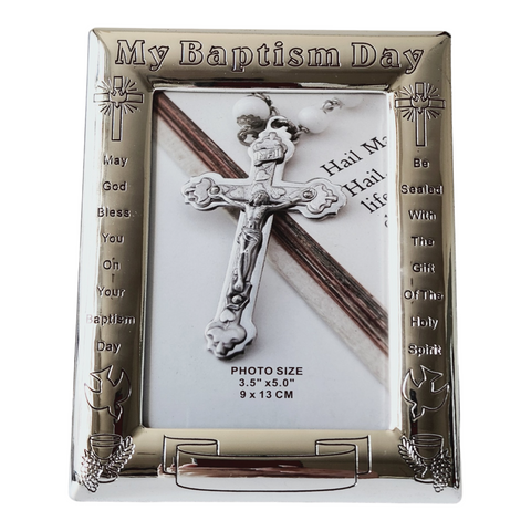 Silver Plated My Baptism Day Photo Frame