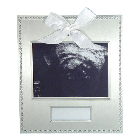 silver baby's Baby First Ultrasound Sonogram Scan Photo Frame