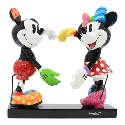 Mickey & Minnie Mouse Heart Couple Figurine- Disney By Britto
