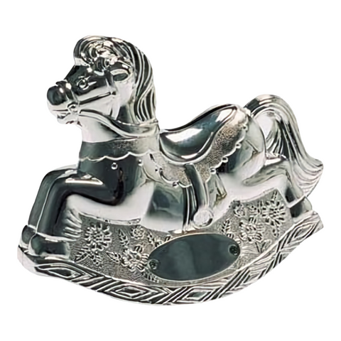 Children's Silver Plated shiny Rocking Horse Money Box children kids baby gift
