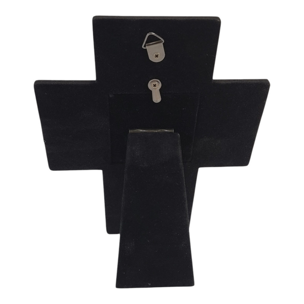 Silver Bless This Child Cross Photo Frame in Satin Gift Box