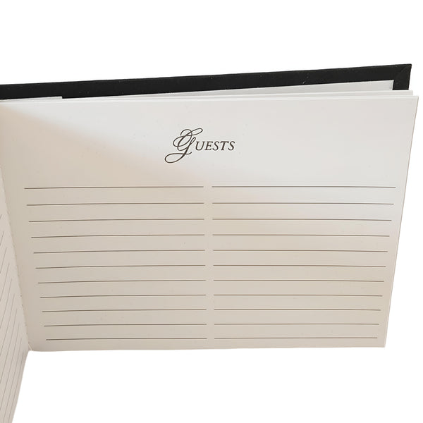 Silver Crystal Edge Jewels & Frame Wedding Guest Book In Gift Box