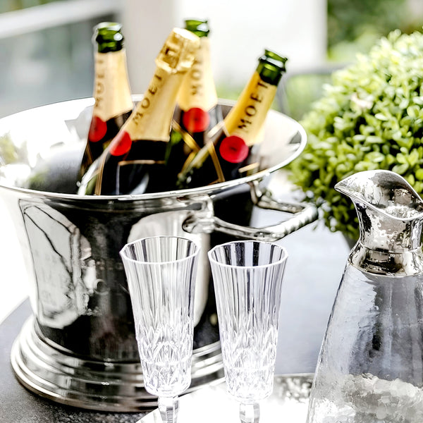 Large Silver Plated Cuvee De Prestige Champagne Ice Cooler Bucket & Handles