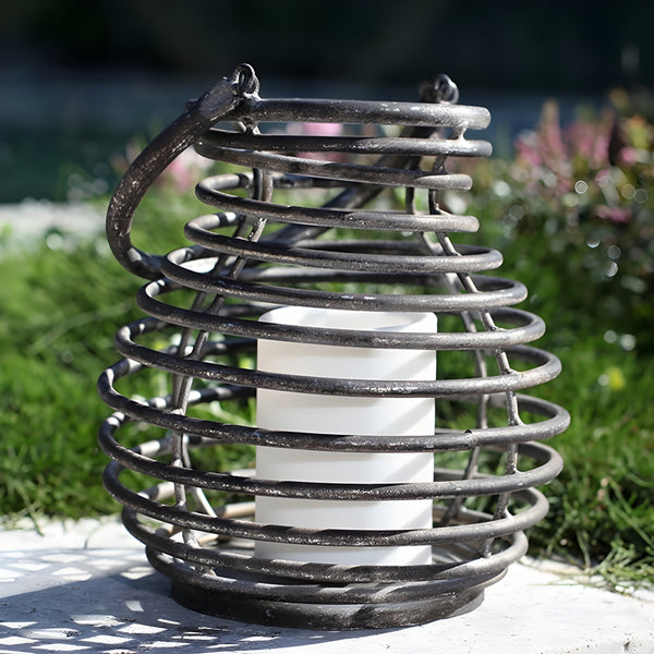 Set 4 Banded Metal Hanging Garden Planters or Lanterns