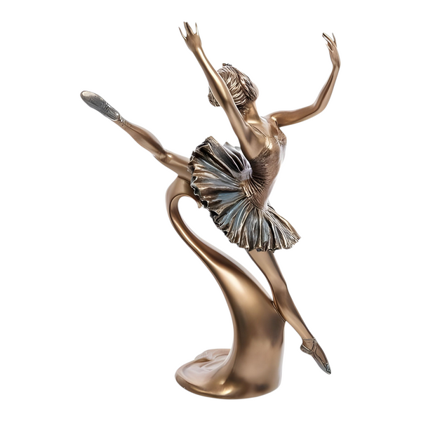 Veronese Cold Cast Bronze Dancing Ballerina Grand Jete Statue Figurine