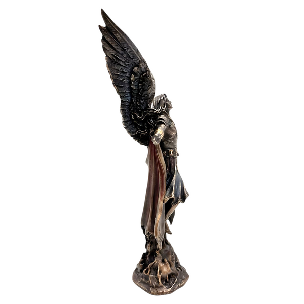 Veronese Cold Cast Bronze Archangel Uriel Assending Statue Figurine