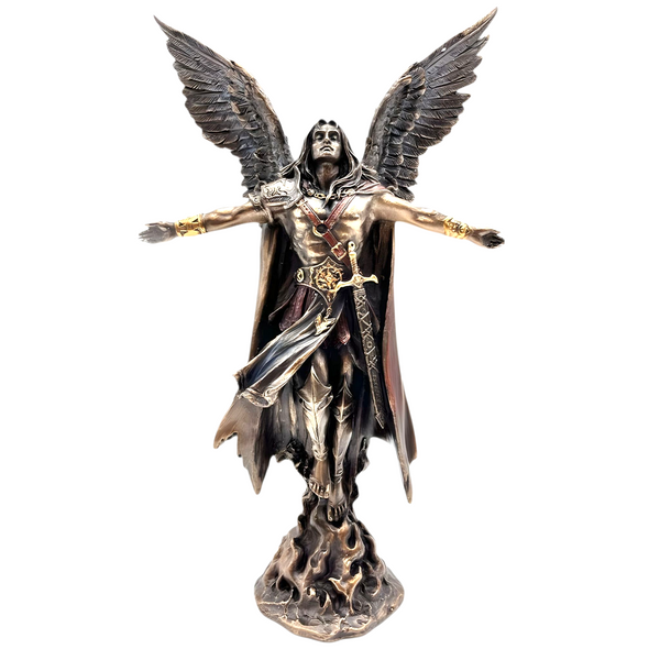 Veronese Cold Cast Bronze Archangel Uriel Assending Statue Figurine