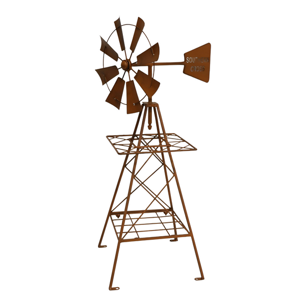 Southern Cross Rustic Metal Garden Windmill- 65cm