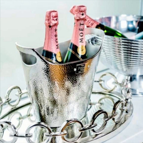Silver Polished Vino Fresco Italia Twin Champagne Bucket