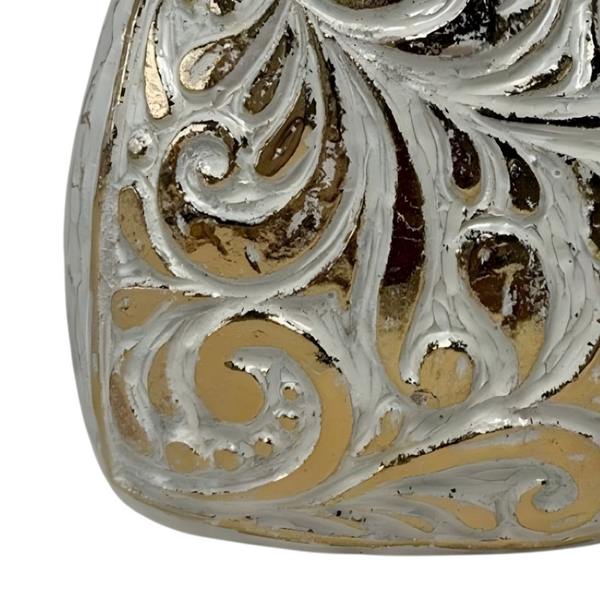 Silver Resin Decorative Tabletop Heart Figurine