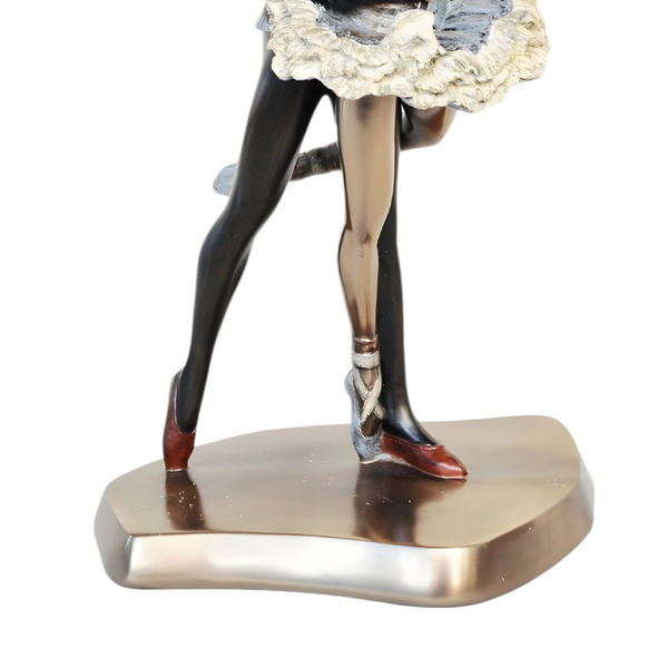 Veronese Cold Cast Bronze Dancing Ballerina Couple Duet Lifting Hands Statue Figurine