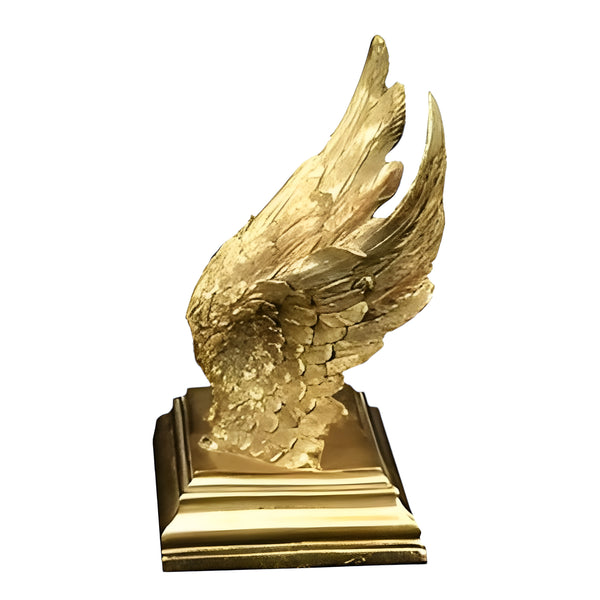 Set 2 Antique Gold Plated Angel Wings Bookends