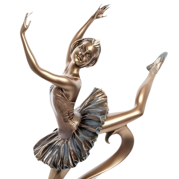 Veronese Cold Cast Bronze Dancing Ballerina Grand Jete Statue Figurine