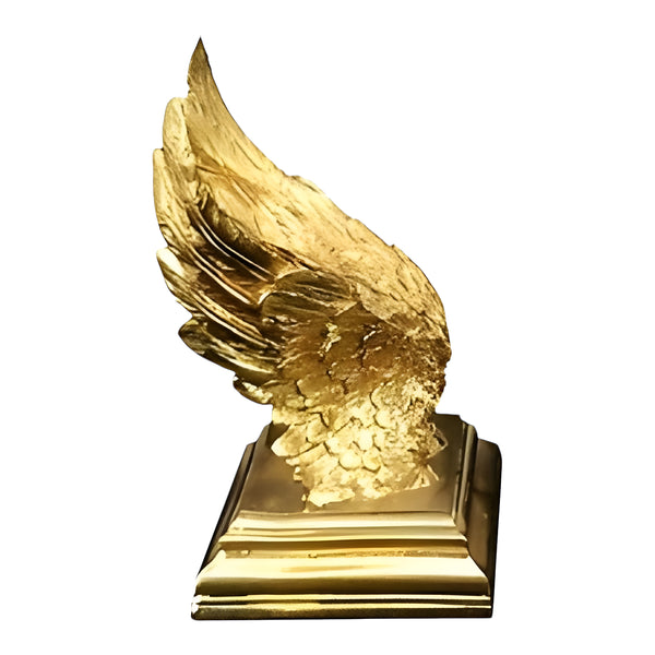 Set 2 Antique Gold Plated Angel Wings Bookends