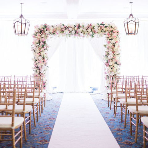 10 metres x 1 metre Plain White Aisle Runner Carpet Wedding Party Event Decoration 1m x 10m Wedding Aisle Runner Plain White Party Event 