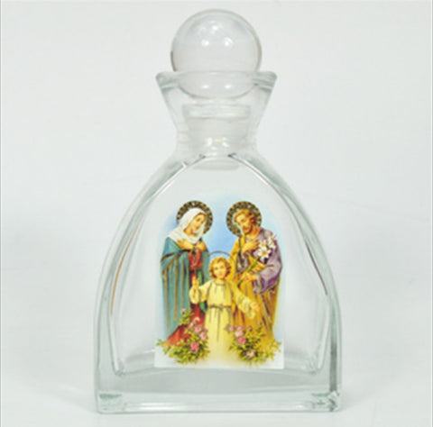 Holy Jesus Christ, Mother Mary, Virgin Mary, Holy Water Bottle, Holy Water, Holy Water Glass Bottle, Holy Water, Holy Oil, Catholic, Christian, Christening, Baptism, Oil Bottle, Christening Favour, Gift, Bomboniere, Favours, Gifts, Guests Gift, DIY, The Holy Family, Joseph and Mary, Joseph & Mary, Η Αγία Οικογένεια, Doxaras RELIGIOUS CATHOLIC CHRISTIAN THE HOLY FAMILY GLASS EMPTY HOLY WATER BOTTLE
