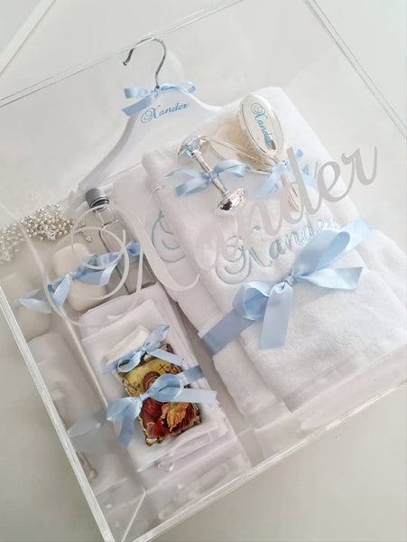 Plain Clear Acrylic Square Greek Orthodox Christening baptism Keepsake Display Box Perspex