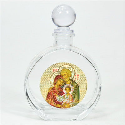 Holy Jesus Christ, Mother Mary, Virgin Mary, Holy Water Bottle, Holy Water, Holy Water Glass Bottle, Holy Water, Holy Oil, Orthodox, Christening, Baptism, Oil Bottle, Christening Favour, Gift, Bomboniere, Favours, Gifts, Guests Gift, DIY, The Holy Family, Joseph and Mary, Joseph & Mary, Η Αγία Οικογένεια, Doxaras RELIGIOUS ORTHODOX CHRISTIAN THE HOLY FAMILY GLASS EMPTY HOLY OIL WATER BOTTLE