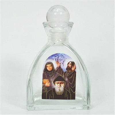Holy Water Bottle, Holy Water, Holy Water Glass Bottle, Holy Water, Holy Oil, Catholic, Christian, Christening, Baptism, Oil Bottle, Christening Favour, Gift, Bomboniere, Favours, Gifts, Guests Gift, DIY, Saint Charbel, St Charbel RELIGIOUS CATHOLIC CHRISTIAN GLASS SAINT CHARBEL GLASS EMPTY HOLY WATER BOTTLE