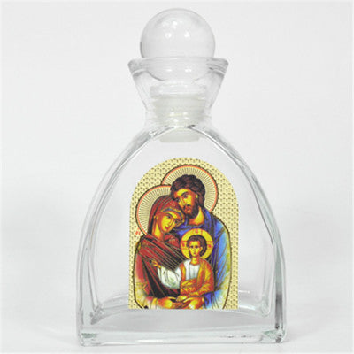 Holy Jesus Christ, Mother Mary, Virgin Mary, Holy Water Bottle, Holy Water, Holy Water Glass Bottle, Holy Water, Holy Oil, Orthodox, Christening, Baptism, Oil Bottle, Christening Favour, Gift, Bomboniere, Favours, Gifts, Guests Gift, DIY, The Holy Family, Joseph and Mary, Joseph & Mary, Η Αγία Οικογένεια, Doxaras RELIGIOUS ORTHODOX CHRISTIAN THE HOLY FAMILY GLASS EMPTY HOLY WATER OIL BOTTLE