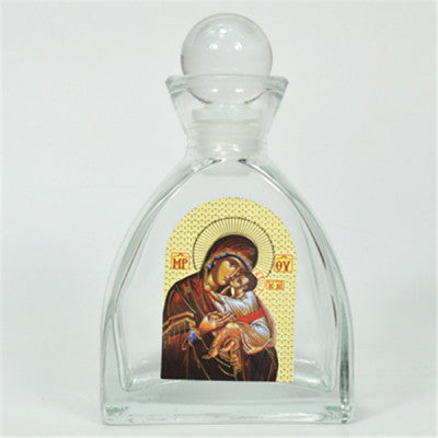 Holy Jesus Christ, Mother Mary, Virgin Mary, Holy Water Bottle, Holy Water, Holy Water Glass Bottle, Holy Water, Holy Oil, Orthodox, Christening, Baptism, Oil Bottle, Christening Favour, Gift, Bomboniere, Favours, Gifts, Guests Gift, DIY