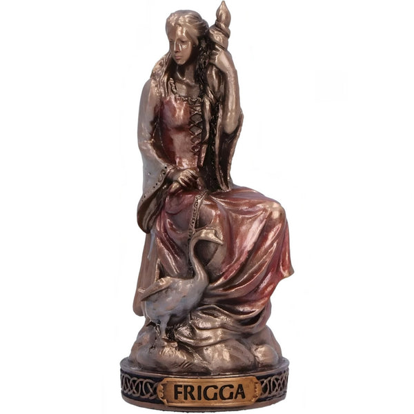 Veronese Bronze Frigga Goddess Of Motherhood Mythology Mini Resin Statue Figurine