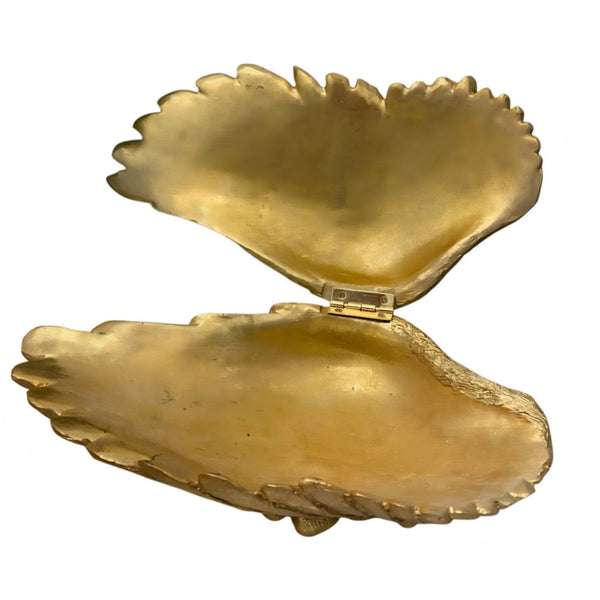 Antique Gold Plated Angel Wings Decorative Tabletop Trinket Box