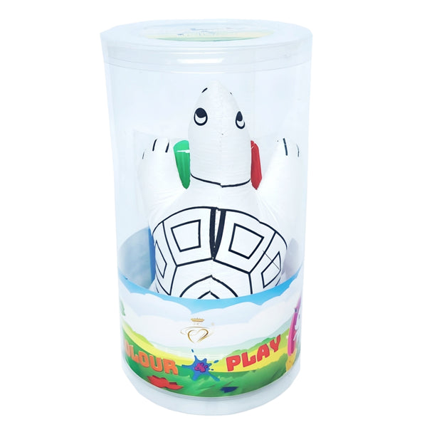 Children's White Colour In Craft Plush Toy Turtle & Marker Texta Pens