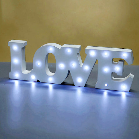 White LED Light Up "LOVE" Table Top Words Sign Decoration