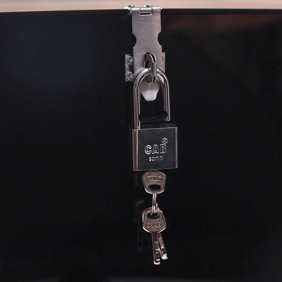 Plain Black Square Acrylic Wishing Well Box & Lock- 30cm x 30cm