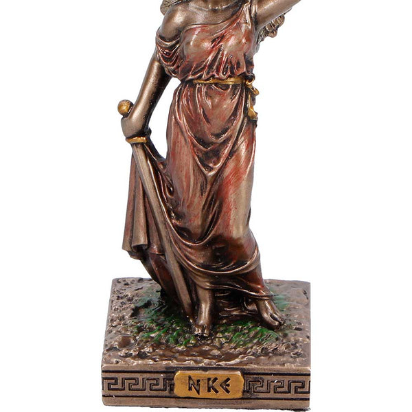 Veronese Bronze Nike Greek Goddess Of Victory Mythology Mini Resin Statue Figurine