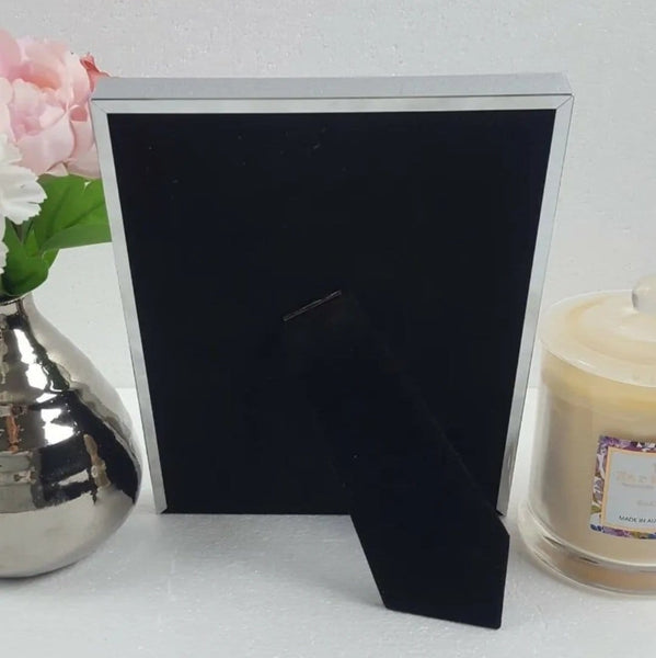 Silver Cat Happy Birthday Photo Frame & Trim Border