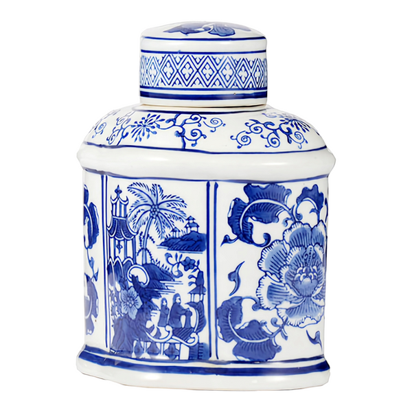 Blue & White Ceramic Emperor Decorative Ginger Jar