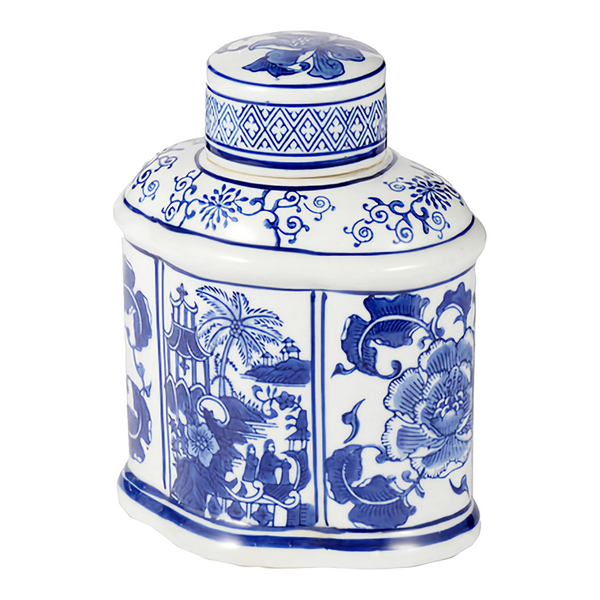 Blue & White Ceramic Emperor Decorative Ginger Jar