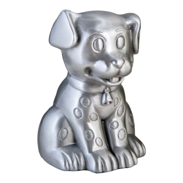 Children's Silver Pewter Dog Money Box
