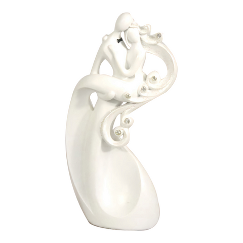 White Groom Holding The Bride Wedding Cake Topper