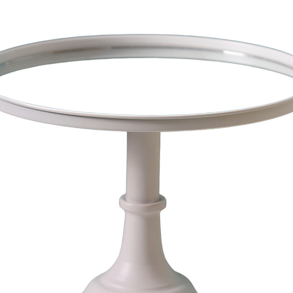 White Metal Frame Mirror Cake Stand