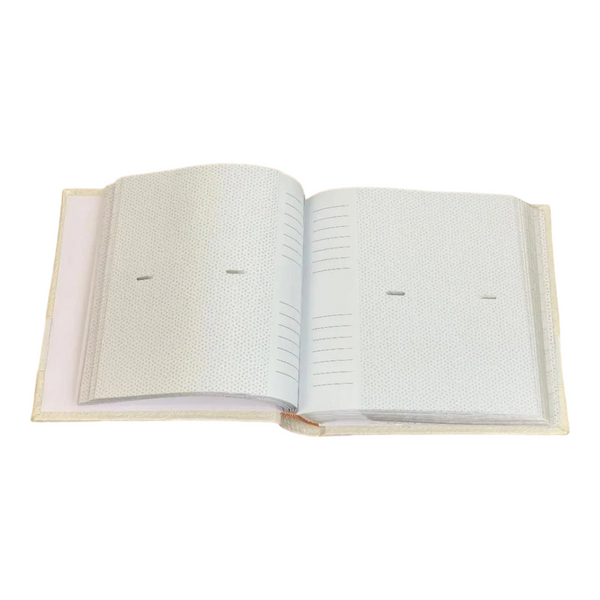 White Our Wedding Photo Album Cross Pattern Leather Cover & Frame In Gift Box