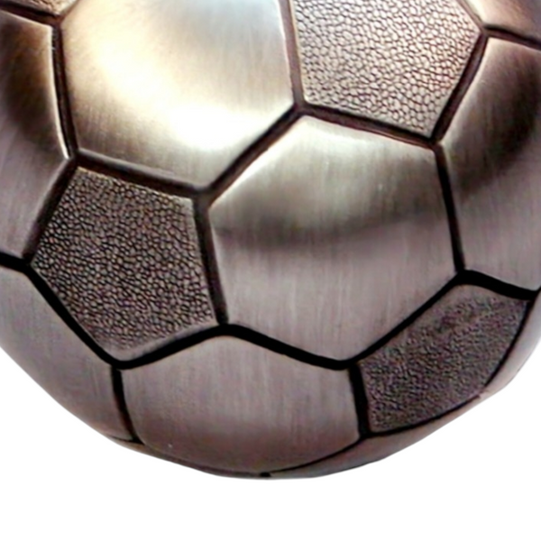 Children's Silver Pewter Soccer Ball Money Box