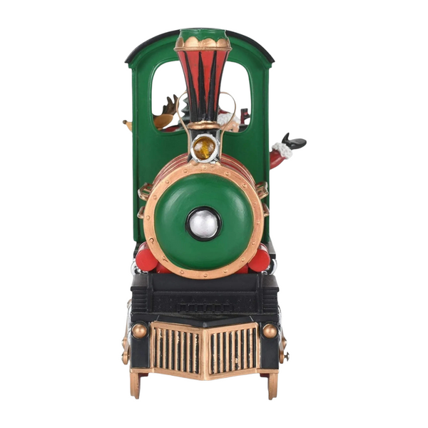 Red & Green Musical LED Light Up Electric Santa Christmas Train