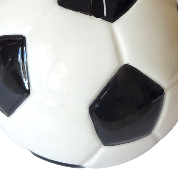 Children's Black & White Ceramic Soccer Ball Money Box